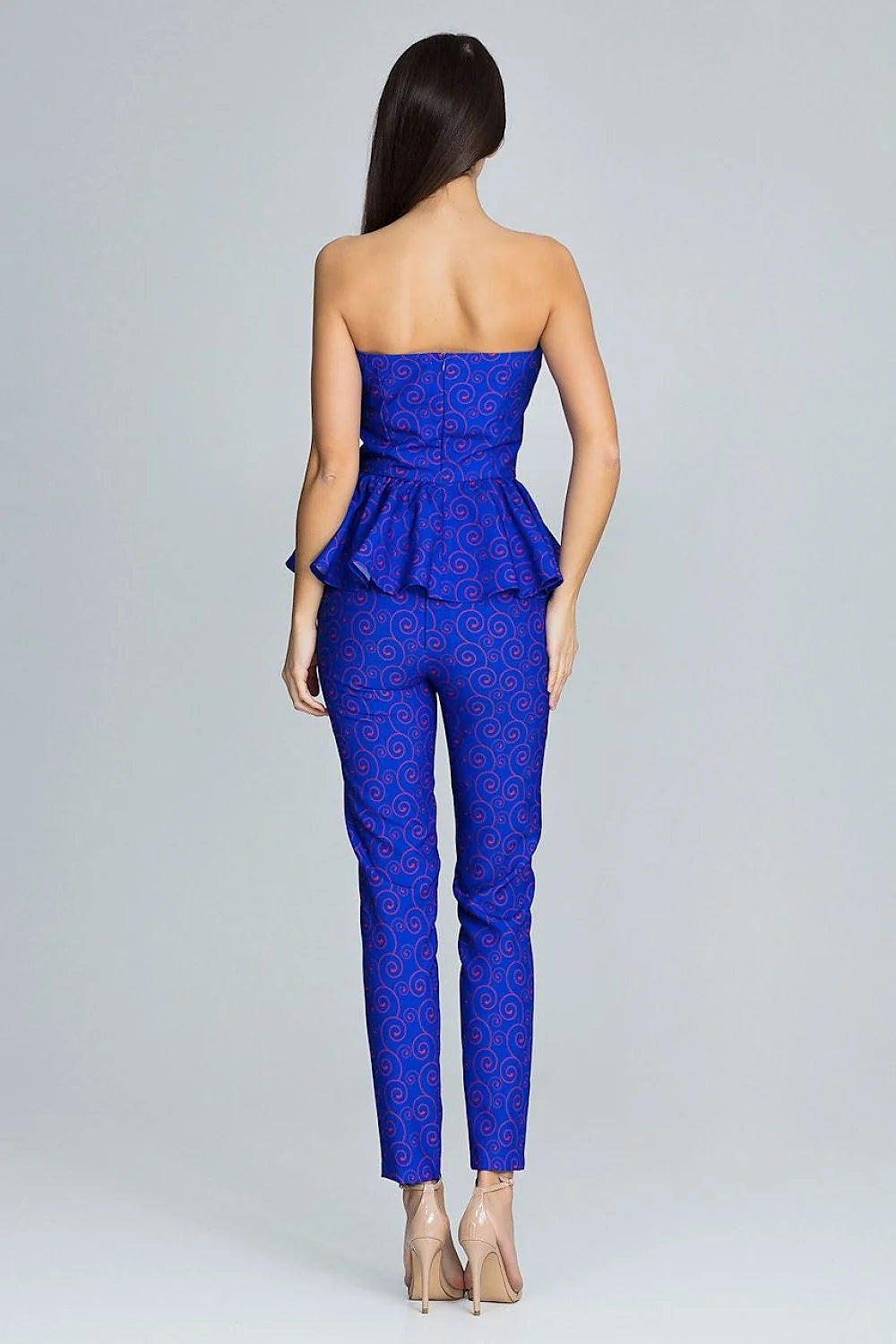 Ensemble bustier pantalon noir élégant chic moderne tissu uni idéal soirées femme mode tendance