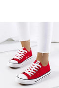Baskets Kolind pour femmes classique intemporel baskets basses design urbain style casual semelle caoutchouc rouge vif blancs lacets femme