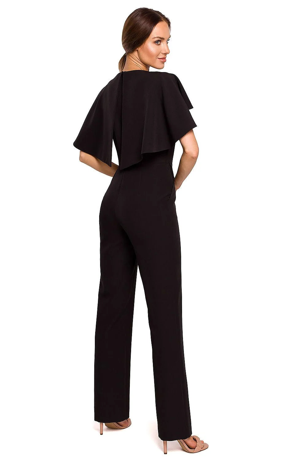 Combinaison femme polyester élégante vert vif chic ajustée chaîne soirée occasions spéciales mode