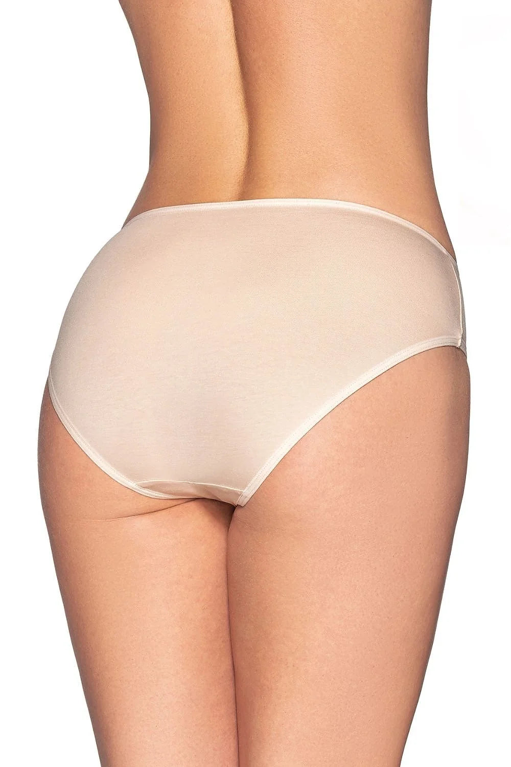 lot triple culottes femme bikini mihaut unis blanc beige noir coton doux extensible élastique maintien confortable oekotex polonais respirant