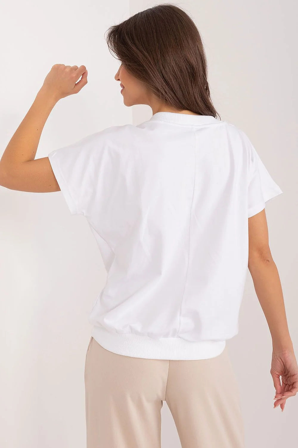Chemisier Rue Paris en coton col V manches courtes style décontracté blanc broderie fleur jaune pour femmes occasion quotidienne