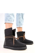 bottes neige femme après ski mi mollet matelassées puffer noires tissu technique isolant arrondie rembourrées lacet cordon beige semelle antidérapante