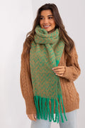 Écharpe AT longue motif chevron automne hiver laine acrylique femmes franges longues style moderne cosy