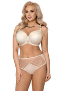 Soutien-gorge rembourré mousse broderies géométriques élégant confort collection polonaise lingerie printemps-été raffinée
