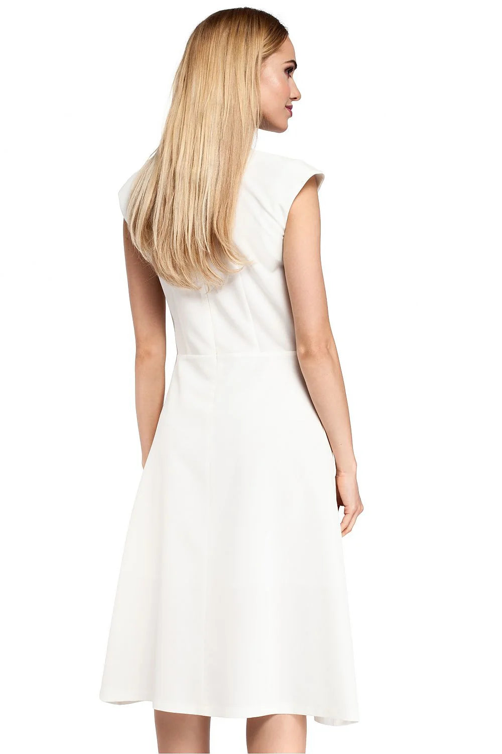 Robe élégante en polyester bleu foncé style classique chic pour femme moderne et sophistiquée