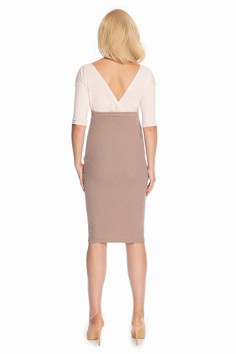 Jupe maternité coton élasthanne taille haute chic confortable élégante pour occasions formelles femmes enceintes