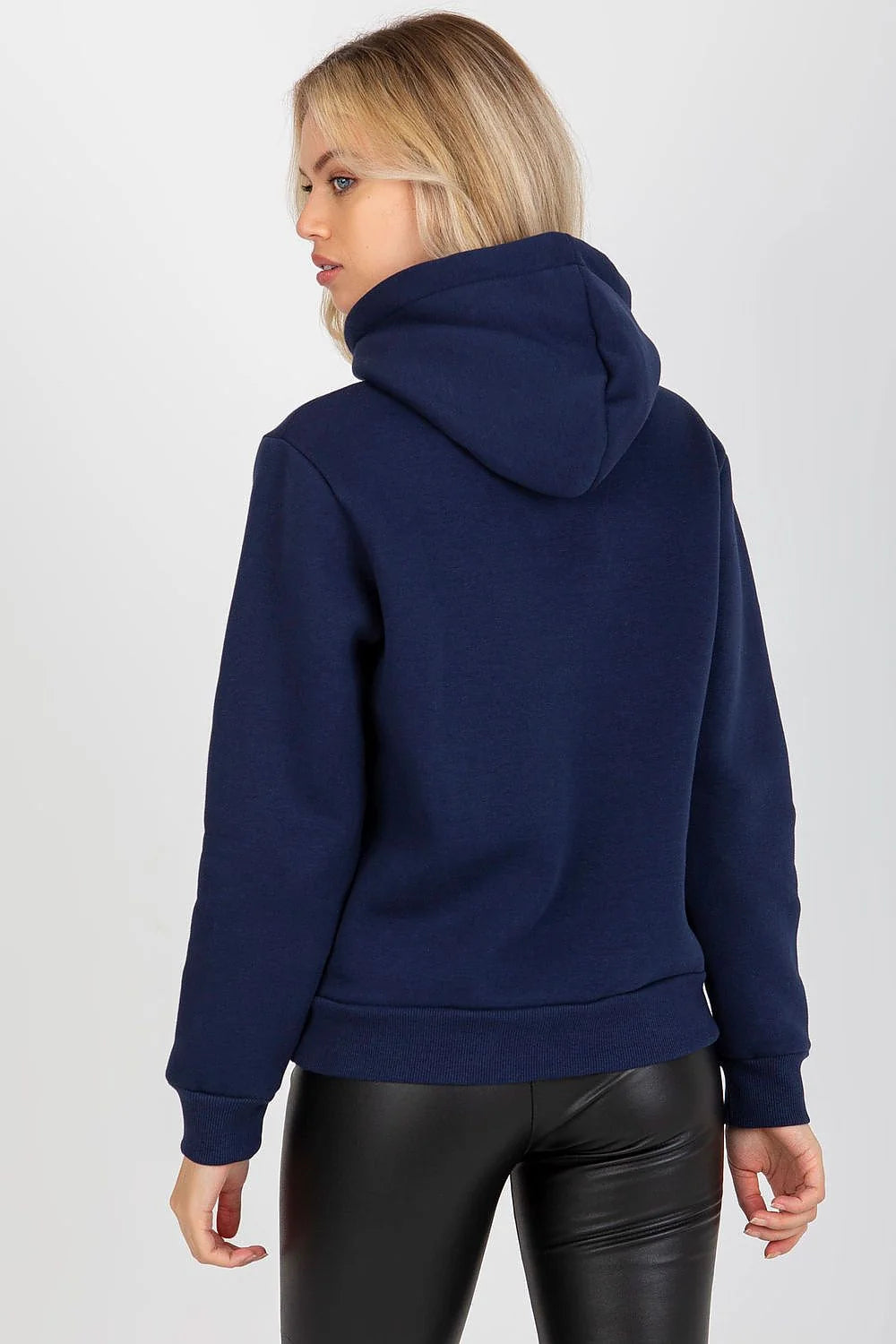 Sweatshirt Rue Paris capuche manches longues couleur vert kaki look casual style streetwear taille ajustable femme