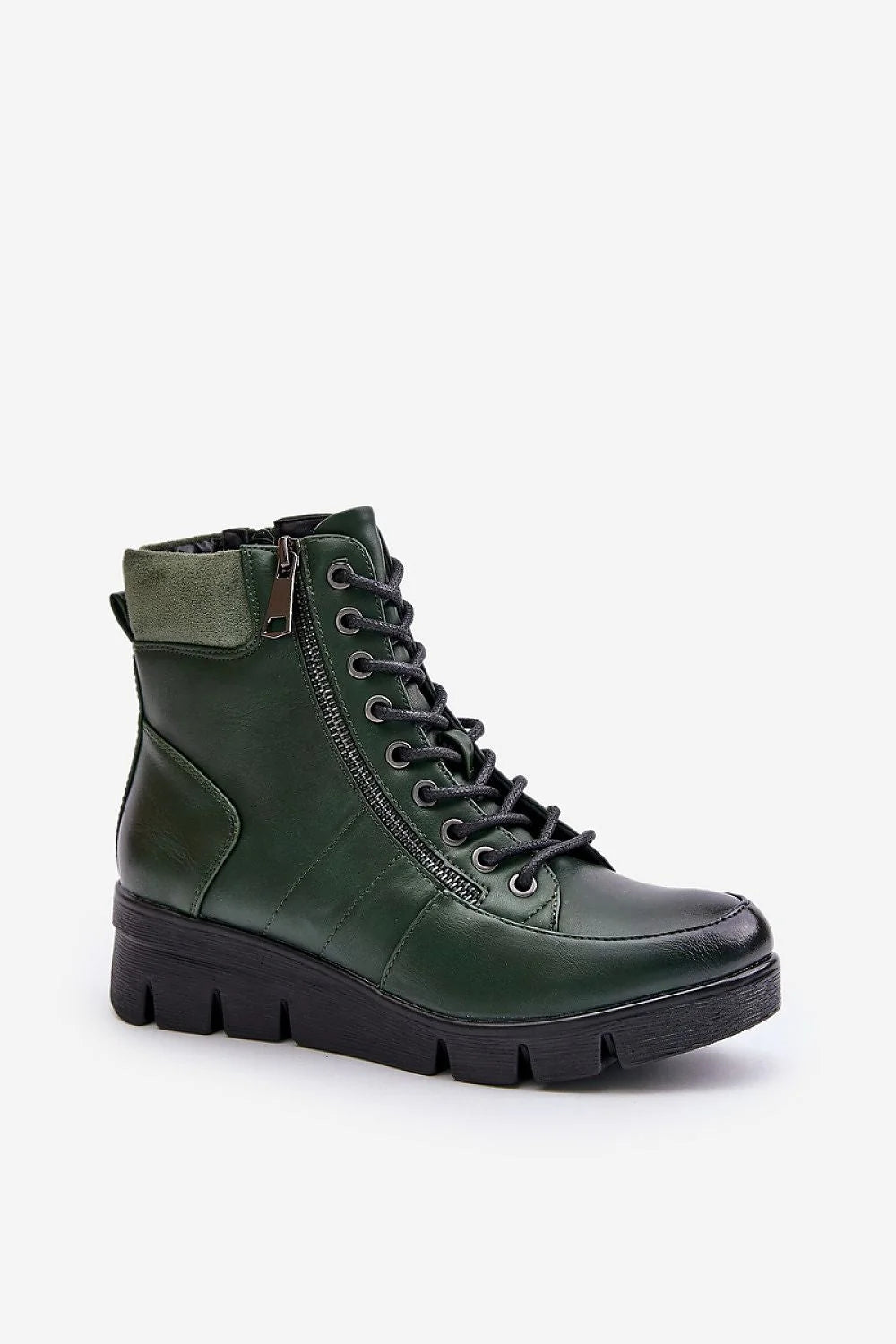 Bottes Step in style pour femmes, design moderne, cuir artificiel, plateforme, talon compensé, style urbain, automne-hiver