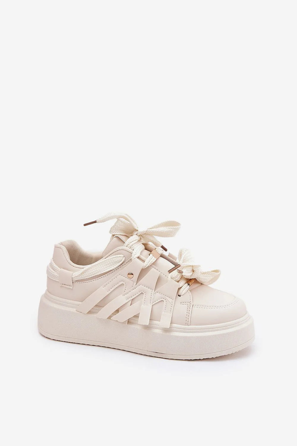 Chaussures de sport pour femmes design moderne élégant couleur crème plateforme matériau durable confort marche