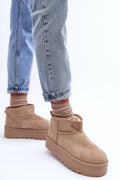 Bottes de neige pour femmes style décontracté moderne cuir suédé fourrure écologique hauteur 9 cm plateforme 5 cm tailles 36-39 occasions multiples