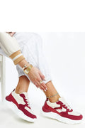 Baskets mode urbaine pour femmes couleurs audacieuses confort style élégance baskets rouge bordeaux crème