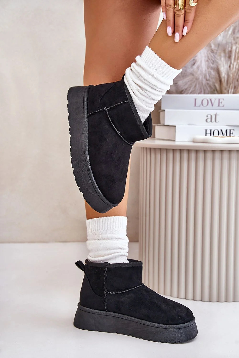 Bottes de neige Step in style pour femme, design moderne, suédine écologique, fourrure intérieure, semelle isolante, élégance hivernale