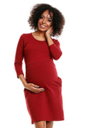 Robe de grossesse en tricot élégante et confortable pour futures mamans modernes avec style chic