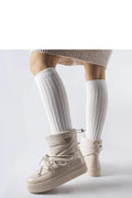 Bottes de neige Solea pour femmes design moderne chic high-top plateforme épaisse couleur beige