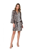 Robe de jour Stylove : tenue deux pièces féminine motif léopard style animalier moderne chic