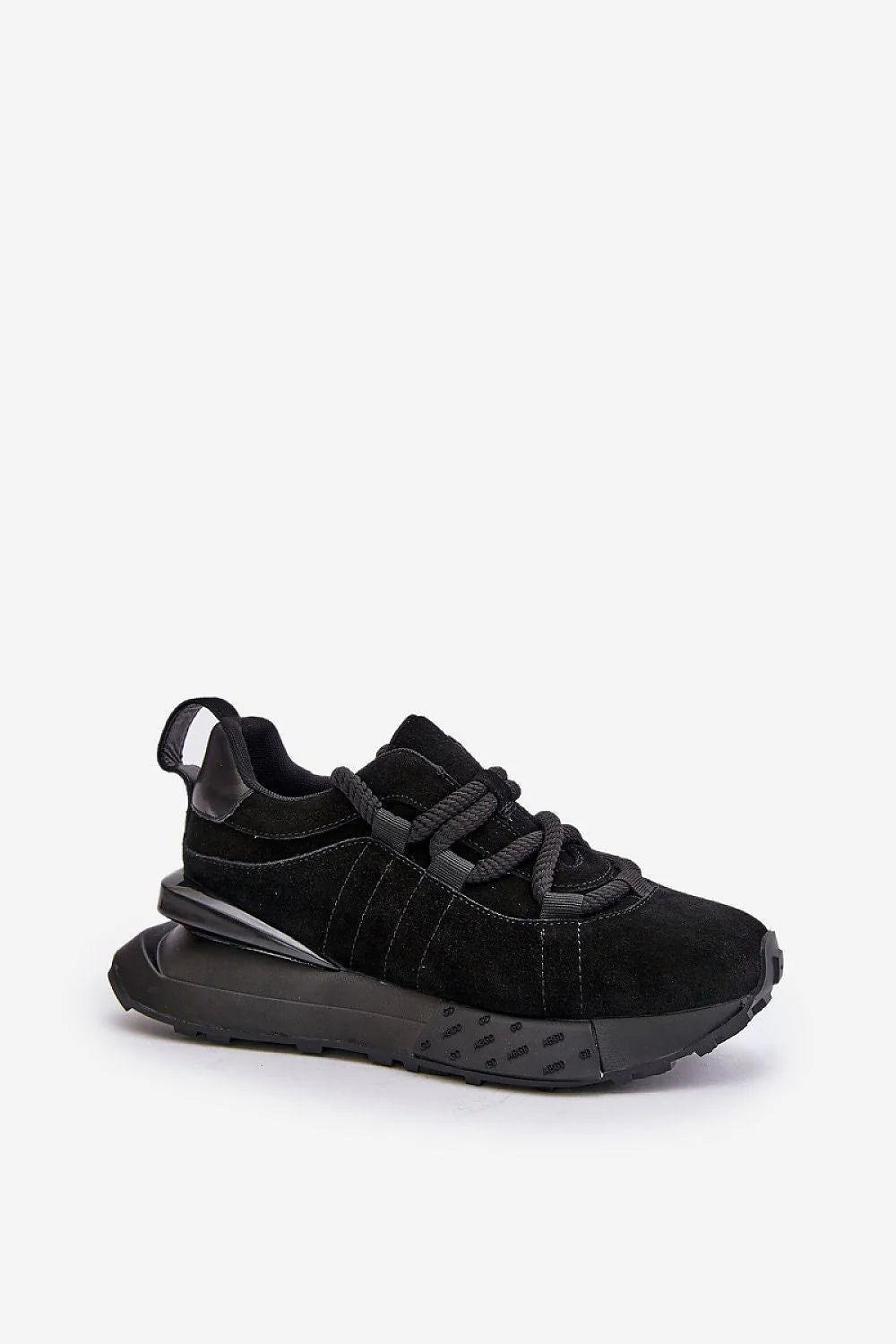 Chaussures de sport Step in style pour femmes, baskets modernes en daim naturel, style urbain, confort maximal, semelle épaisse, lacets épais, look décontracté, mode quotidienne