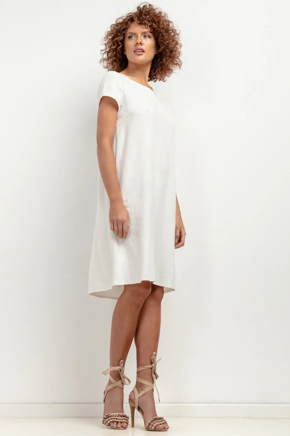 Robe de jour Tessita robe été robe lin viscose robe courte robe blanche robe minimaliste robe femme