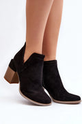 Bottes élégantes pour femmes en éco-suede, talon massif, design moderne, style intemporel, mode raffinée, confort optimal