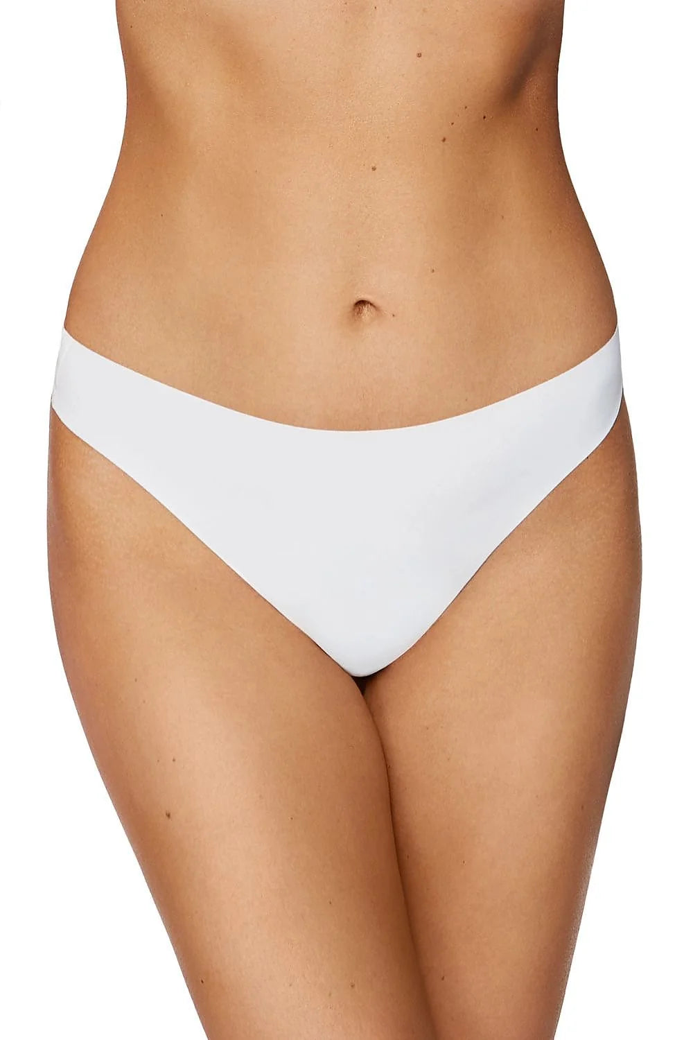 pack trois strings sans couture taille basse bikini échancré noir beige blanc tissu extensible invisible confort coton