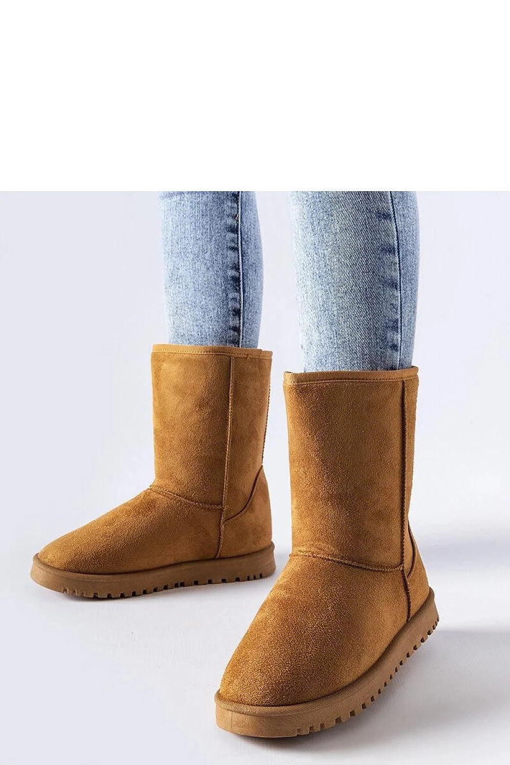Bottes femmes cuir suédé marron camel style décontracté confort hiver semelle crantée adhérence optimale
