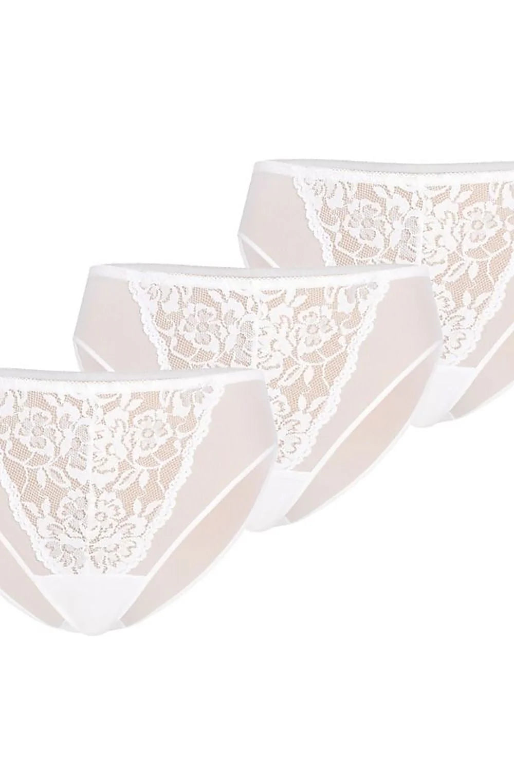 Ensemble de culottes classique pour femme sexy dentelle florale blanc coupe standard confortable lingerie féminine