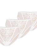 Ensemble de culottes classique pour femme sexy dentelle florale blanc coupe standard confortable lingerie féminine
