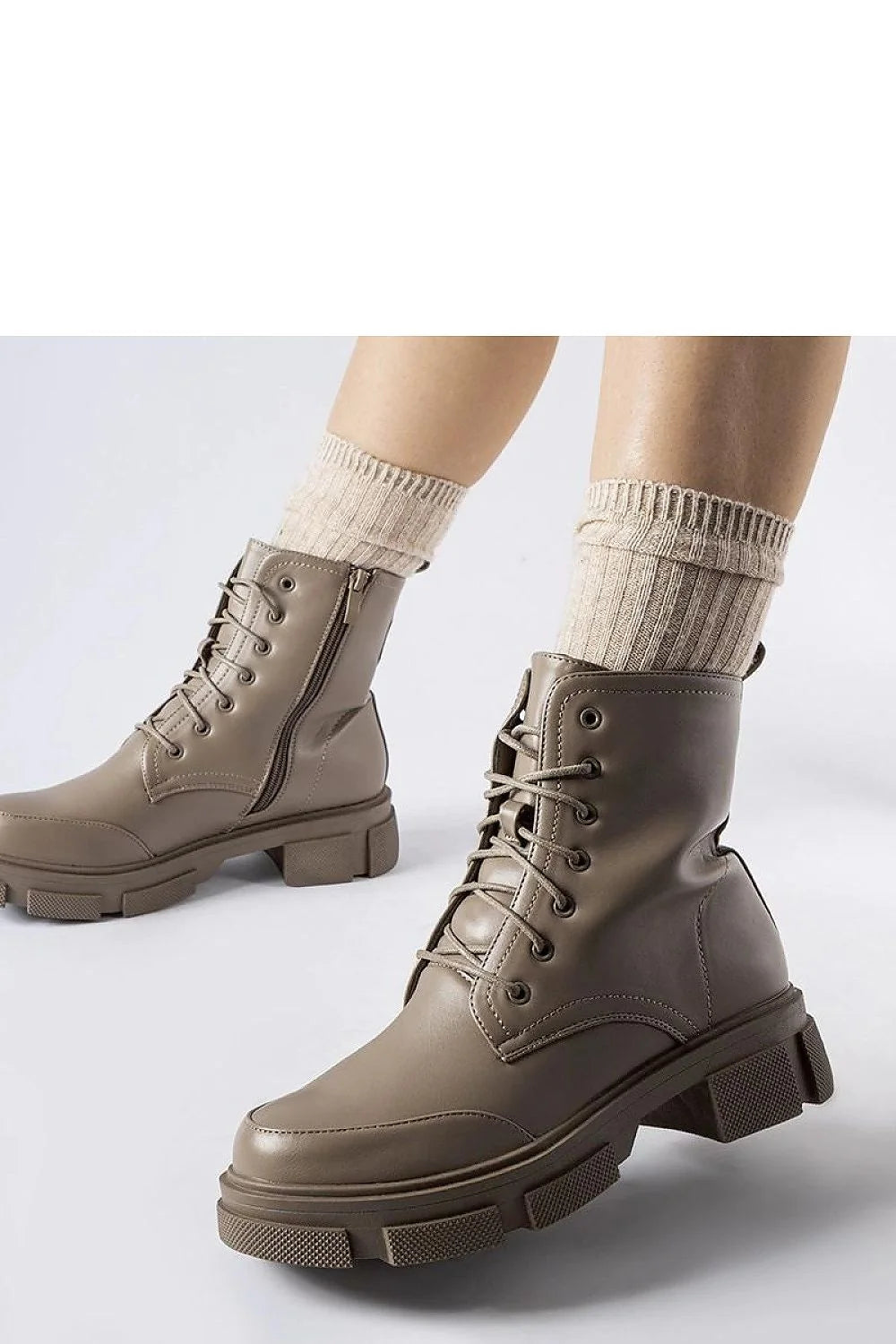 bottes combat élégantes militaire taupe similicuir montantes lacets ziplatéral semellecrantée plateforme rangers utilitaire casualchic confort hiver boutarrondi talonbas