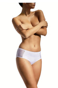 Culottes Babell en coton élasthanne dentelle blanche coupe midi féminine confortable taille élastique lingerie femmes