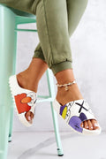 Sandales Cartoon Style Décontracté Moderne Tongs Été Femmes Occasion Spéciale Visages Stylisés Couleur Vivace Matériau Caoutchouc Confort Semelle Epaisse Détails Artistiques Design Audacieux
