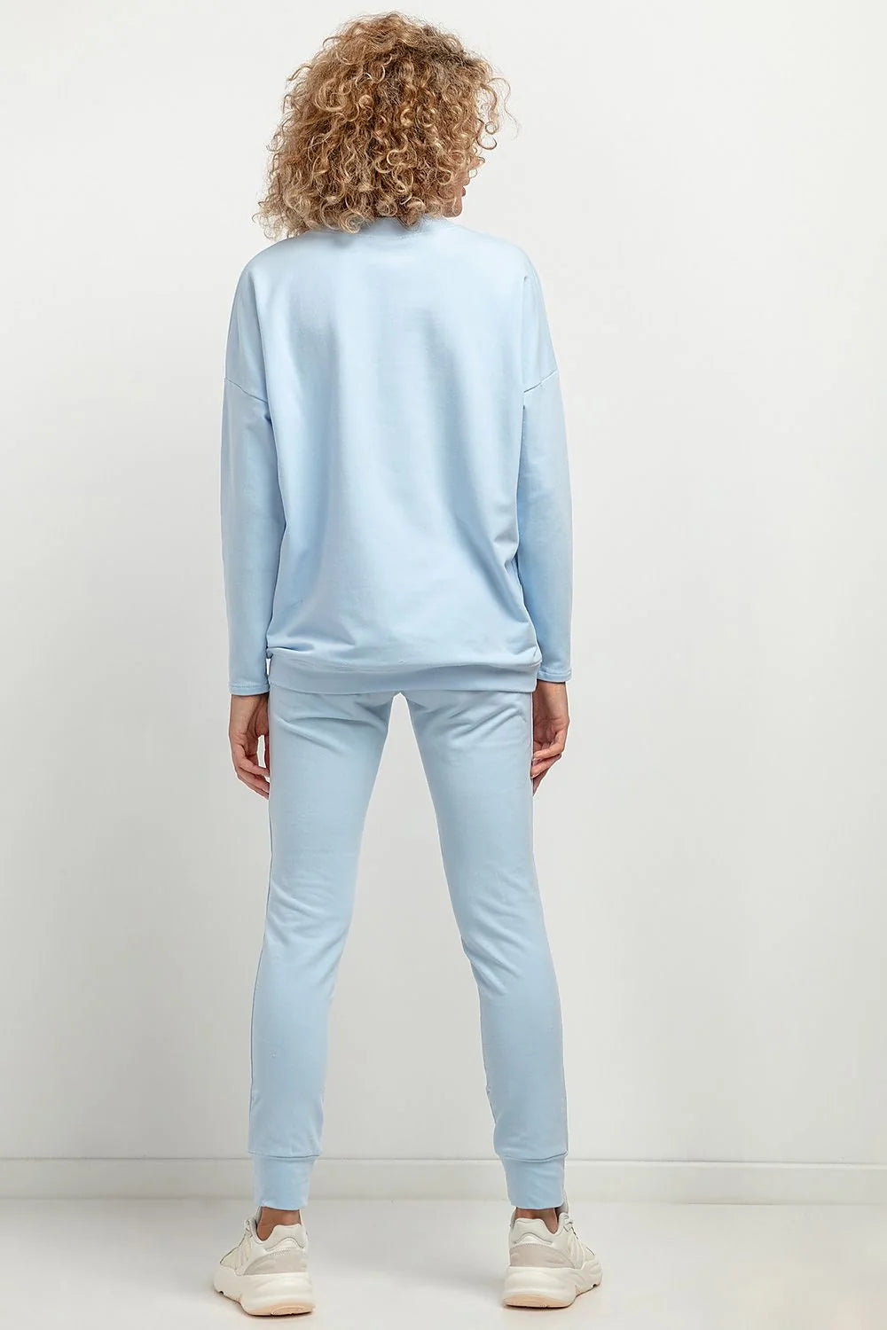 Sweatshirt Tessita Femme Coupe Décontractée Bleu Clair Maille Douce Manches Longues Élégance Moderne 70% Coton 30% Polyester