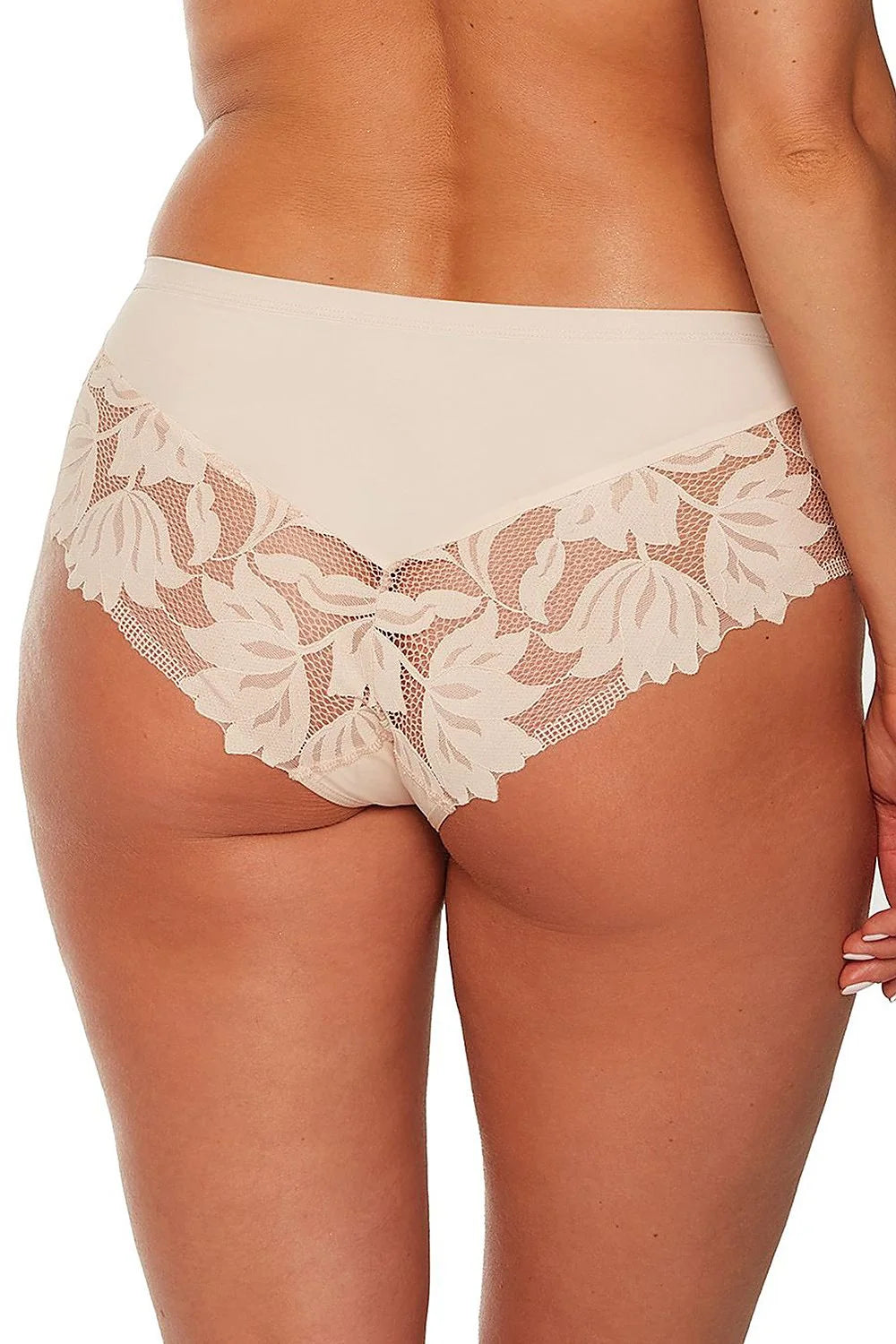 Culotte féminine élégante dentelle florale coupe classique coton élasthanne polyamide taille élastiquée maintien confortable culotte日常 spéciale