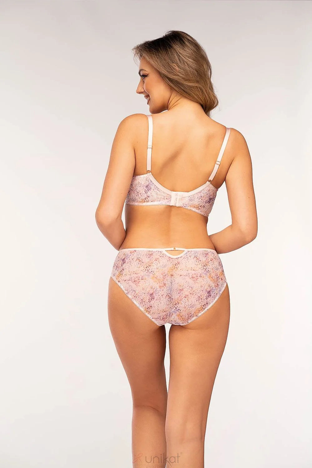 Soutien-gorge rembourré Unikat en tricot imprimé armatures maintien excellent femmes