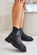 Bottines pour femmes en cuir artificiel écolo design élégant mode urbain chaussures hiver confort style tendance pratique