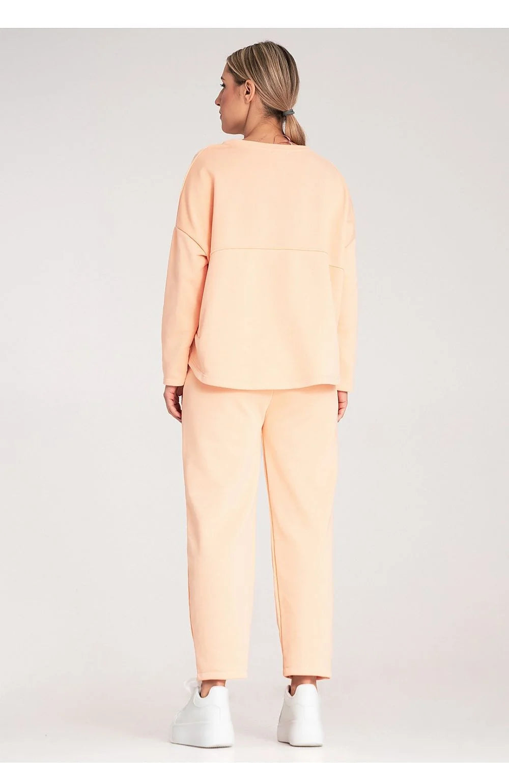 Ensemble Figl pour Femme, Sweat-shirt et Pantalon en Coton 80% Polyester 20%, Style Casual-Chic, Taille Élastique, Idéal pour les Jours de Détente