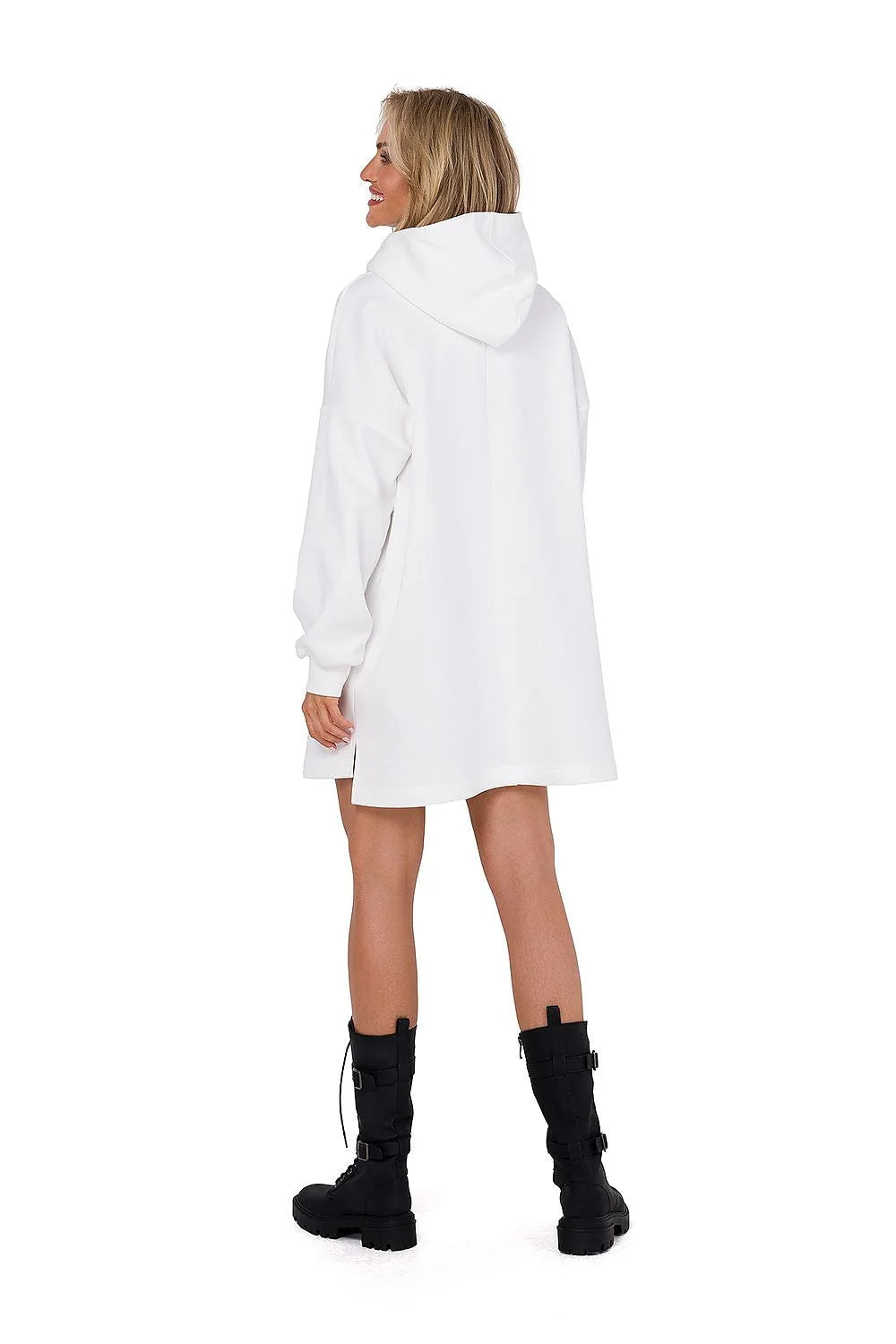 Robe pull femme longues capuche coton polyester confort style casual frais élégance été automne