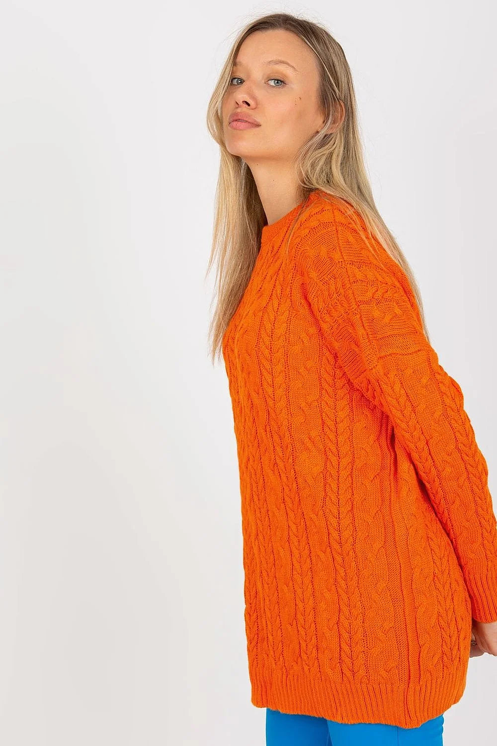 Robe-pull moderne design casual style décontracté robe-pull longue manches longues matière épaisse couleur verte fit ample universel