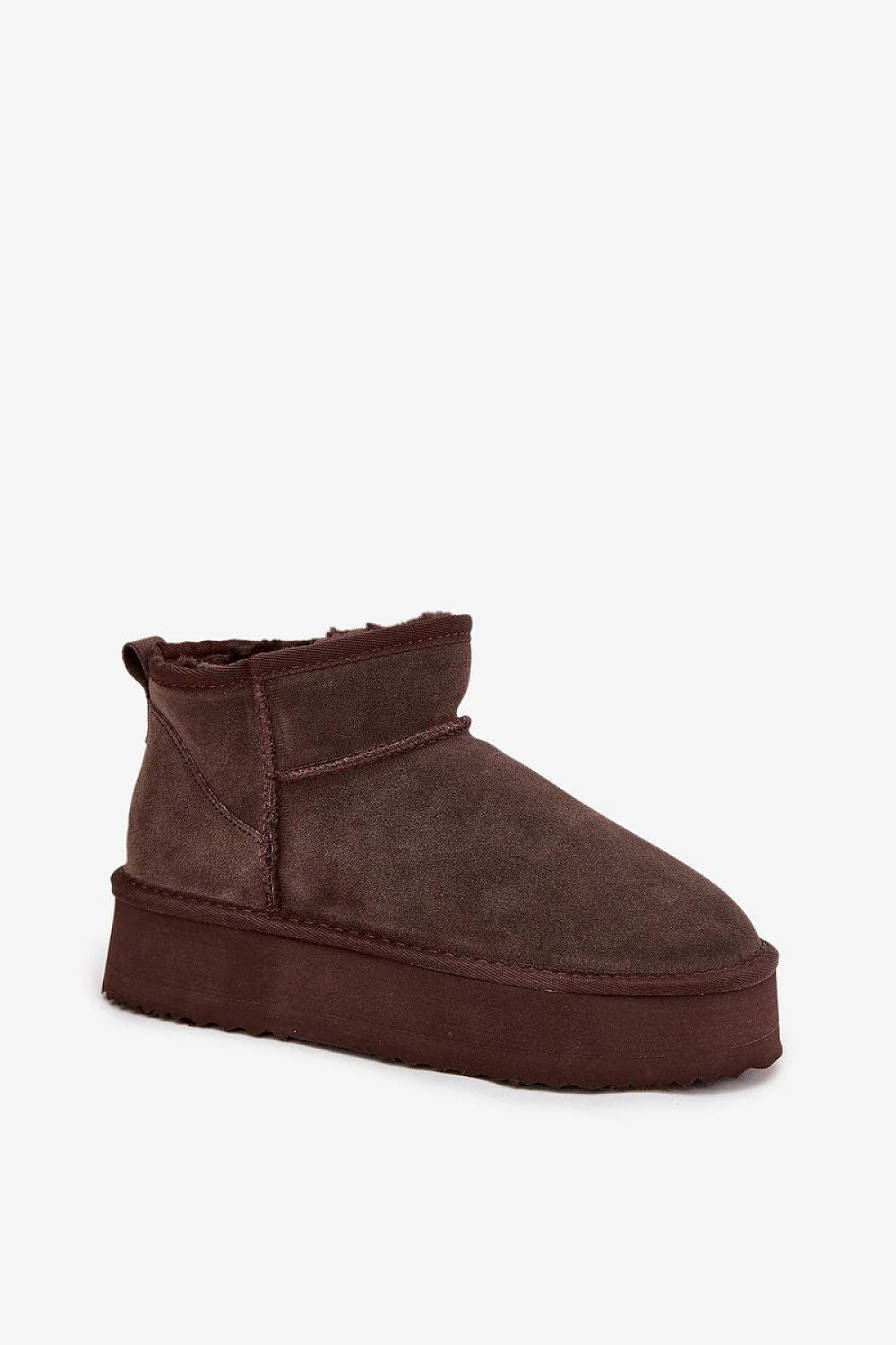 bottes neige Vinceza femmes daim naturel fourrure épaisse chaudes plateforme crantée caoutchouc légères faciles slipon cosy urbain