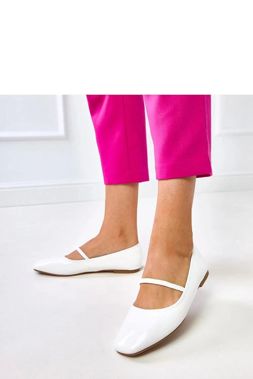 ballerines Solea femme blanches vernis bride fine bout pointu talon plat semelle plate coussinet intérieur cuir écologique élastique stabilisant confortables