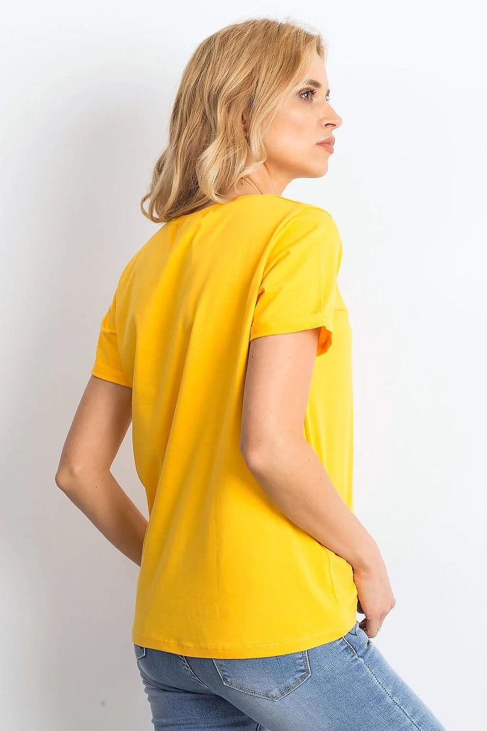 T-shirt pour femme simple et moderne en coton orange vif manches courtes col rond coupe droite confortable occasion quotidienne