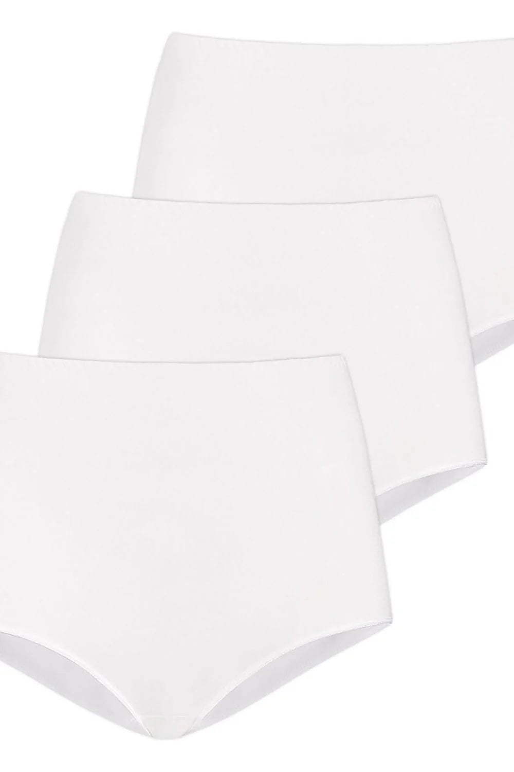 Ensemble Teyli Culottes Taille Haute Femme Bambou Blanc Pur Minimaliste Doux Confort Optimal Absorption Humidité Antibactérien Matériau Haute Qualité