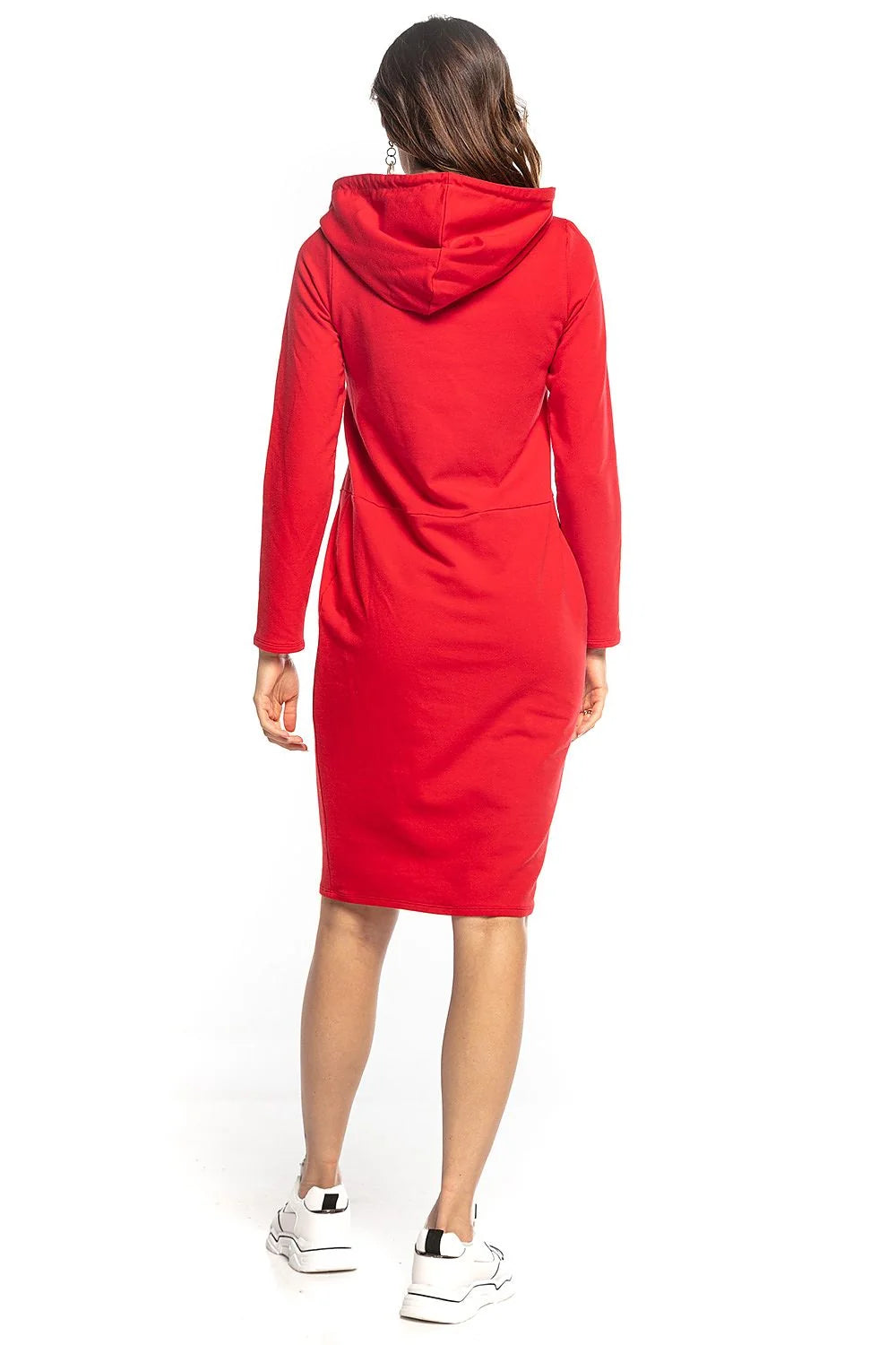 Robe sweat à capuche femme maille douce verte casual confortable pour sorties mode actuelle