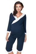 Pyjama de maternité en viscose, élégant et confortable, manches longues, idéal futures mamans élégantes nuit