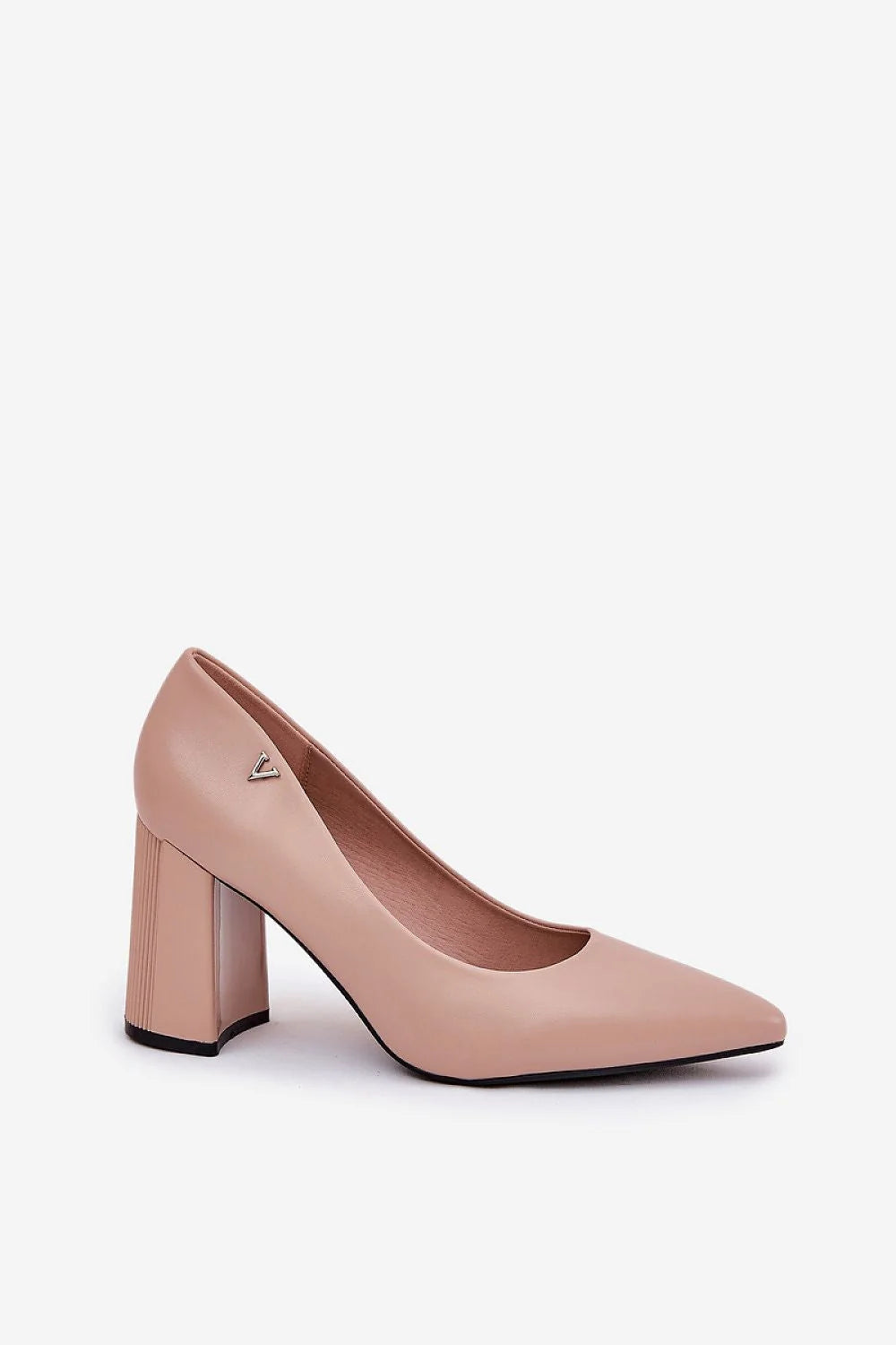 Escarpins talon large nude rosé Vinceza cuir écologique élégance confort femmes occasion spéciale.Step in style