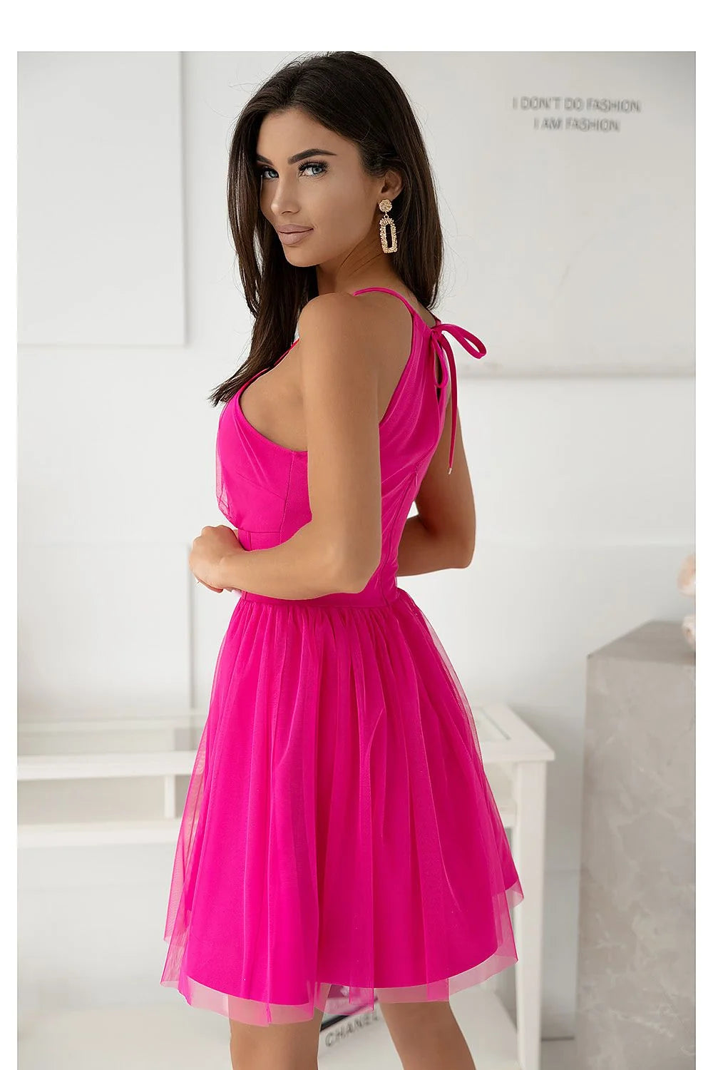 Robe de cocktail élégante moderne évasée patine ajustables dos nu corset buste longueur genoux veste femme