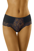 Culottes Wolbar élégantes en dentelle noire matière opaque et transparente coupe taille haute femmes S M L XL