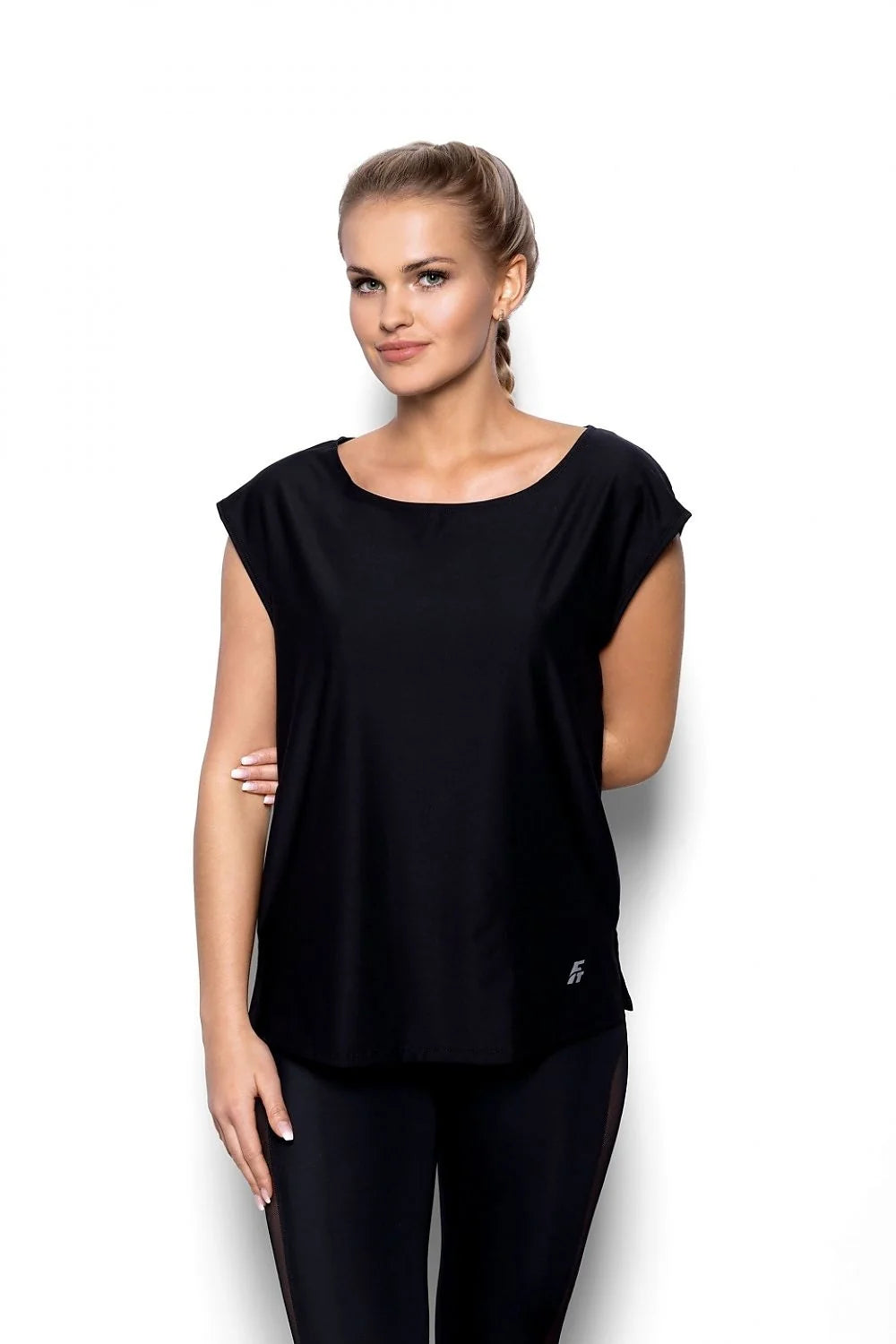 Chemisier Eldar Fit by Eldar Élégant Blouse Femme Coupe Large Manches Courtes Décolleté en Amande Tissu Élasthanne Polyester Taille S M L XL