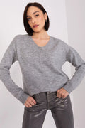 Pull et pantalon Rue Paris classique moderne acrylique tricot col V manches longues Coupe ample style casual