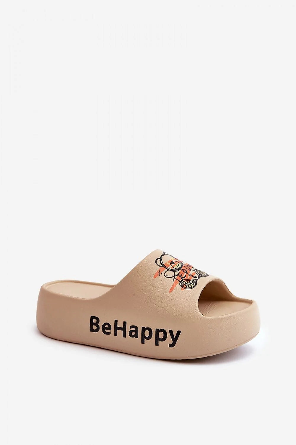 Sandales pour femme Step in style, design moderne, motif ours, semelle épaisse, confortable, beige, été, occasion, mode, vêtement, accessoire, tendance, style
