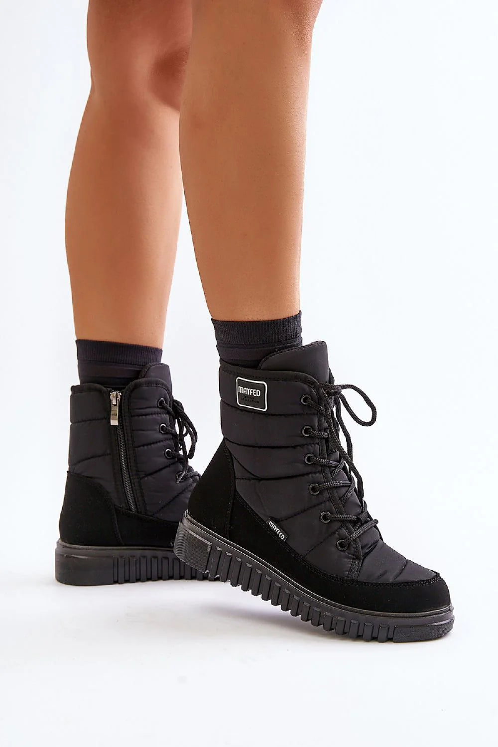 Bottes de neige Step in style pour femmes, plateforme haute, doublure polaire, fermeture à glissière, lacets, confort maximum, style urbain, hiver