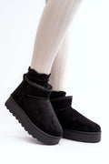 Bottes de neige pour femmes style casual cuir suédé écologique fourrure intérieure plateforme caoutchouc antidérapante hiver 2023